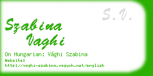 szabina vaghi business card