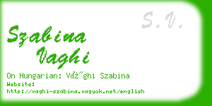 szabina vaghi business card